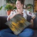 Black And Gold Abstract Throw Pillow By Danhui