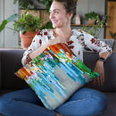 Rainbow Of Stripes Throw Pillow By Danhui