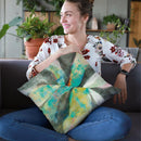 In The Valley Abstract Ii Throw Pillow By Danhui