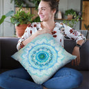 Coastal Mandala Throw Pillow By Danhui