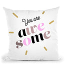 You Are Awesome Throw Pillow By Dom Vari