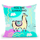 Llama Square You Llamazing Throw Pillow By Dom Vari
