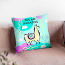 Llama Square You Llamazing Throw Pillow By Dom Vari