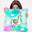 Llama Square You Llamazing Throw Pillow By Dom Vari