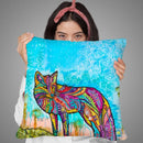 Electric Fox Throw Pillow By Dean Russo