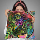 Close Up Parrot Throw Pillow By Dean Russo