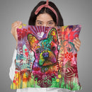 Frenchie Jacket Throw Pillow By Dean Russo