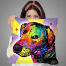 Yellow Sorta Lab Throw Pillow By Dean Russo