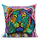Curious Tiger Throw Pillow By Dean Russo