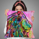 Syco-Delic Lion Throw Pillow By Dean Russo