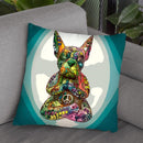 French Buddha Bulldog Throw Pillow By Dean Russo
