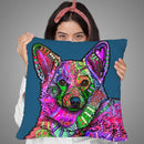 Indelible Corgi Throw Pillow By Dean Russo