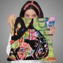 Indelible Frenchie Throw Pillow By Dean Russo