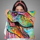 T Rex 1 Throw Pillow By Dean Russo