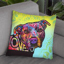 Love You Pit Bull Throw Pillow By Dean Russo