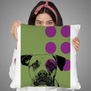 Spot Green Throw Pillow By Dean Russo