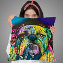 Straight On Bull Throw Pillow By Dean Russo