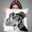 Bird Dog Scratch Throw Pillow By Dean Russo