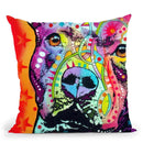 Thoughtful Pitbull Throw Pillow By Dean Russo