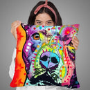 Thoughtful Pitbull Throw Pillow By Dean Russo