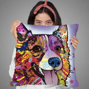 Corgi Smile Throw Pillow By Dean Russo