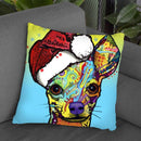 Chihuahua Christmas Throw Pillow By Dean Russo