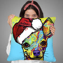 Chihuahua Christmas Throw Pillow By Dean Russo