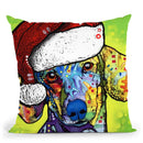 Dachshund Christmas Throw Pillow By Dean Russo