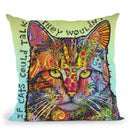If Cats Could Talk Throw Pillow By Dean Russo