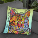 If Cats Could Talk Throw Pillow By Dean Russo