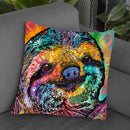 Sloth Smile Throw Pillow By Dean Russo