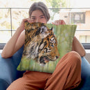 Amur Tiger Profile Throw Pillow By David Stribbling