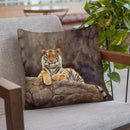 Amur Tiger Rocks Throw Pillow By David Stribbling