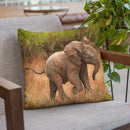 Baby African Elephant Throw Pillow By David Stribbling