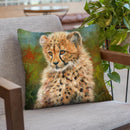 Cheetah Cub Iii Throw Pillow By David Stribbling