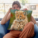 Cheetah Cub Iii Throw Pillow By David Stribbling