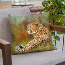 Cheetah Grass Throw Pillow By David Stribbling