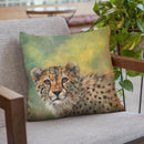 Cheetah Portrait Throw Pillow By David Stribbling