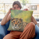 Cheetah Portrait Throw Pillow By David Stribbling