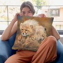 Cheetah Dust Throw Pillow By David Stribbling
