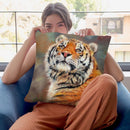 Curious Tiger Throw Pillow By David Stribbling