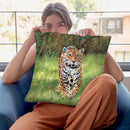 Jaguar I Throw Pillow By David Stribbling