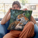 Jaguar In Tree Throw Pillow By David Stribbling