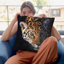 Jaguar Portrait I Throw Pillow By David Stribbling
