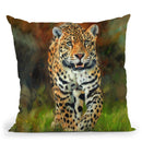 Jaguar Walk Throw Pillow By David Stribbling