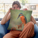 Kingfisher Perched Throw Pillow By David Stribbling