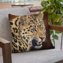 Leopard Growl Throw Pillow By David Stribbling