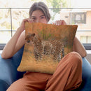 Leopard In The African Bush Throw Pillow By David Stribbling