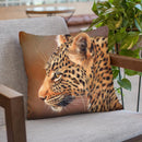 Leopard Looking Left Throw Pillow By David Stribbling