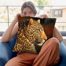 Leopard Looking Right Throw Pillow By David Stribbling